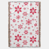 Schneeflockenmuster, Rote Schneeflocken, Schnee, W Decke (Vorderseite Vertikal)