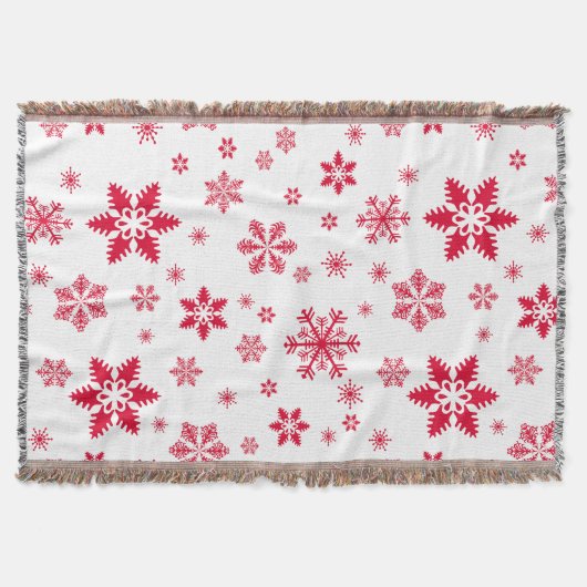 Schneeflockenmuster, Rote Schneeflocken, Schnee, W Decke (Vorderseite)