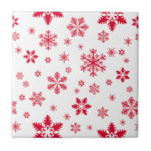 Schneeflockenmuster, Rote Schneeflocken, Schnee, W Fliese (Vorderseite)