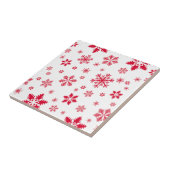 Schneeflockenmuster, Rote Schneeflocken, Schnee, W Fliese (Seite)