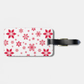 Schneeflockenmuster, Rote Schneeflocken, Schnee, W Gepäckanhänger (Rückseite horizontal)