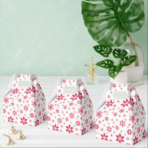 Schneeflockenmuster, Rote Schneeflocken, Schnee, W Geschenkschachtel