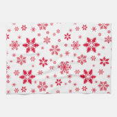 Schneeflockenmuster, Rote Schneeflocken, Schnee, W Geschirrtuch (Horizontal)