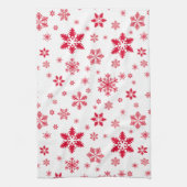 Schneeflockenmuster, Rote Schneeflocken, Schnee, W Geschirrtuch (Vertikal)