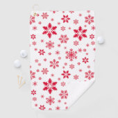 Schneeflockenmuster, Rote Schneeflocken, Schnee, W Golfhandtuch (Insitu)