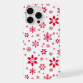 Schneeflockenmuster, Rote Schneeflocken, Schnee, W iPhone Hülle (Rückseite)