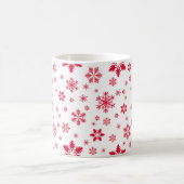 Schneeflockenmuster, Rote Schneeflocken, Schnee, W Kaffeetasse (Mittel)
