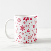 Schneeflockenmuster, Rote Schneeflocken, Schnee, W Kaffeetasse (Links)