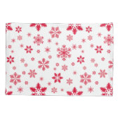 Schneeflockenmuster, Rote Schneeflocken, Schnee, W Kissenbezug (Rückseite)