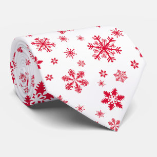 Schneeflockenmuster, Rote Schneeflocken, Schnee, W Krawatte