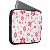 Schneeflockenmuster, Rote Schneeflocken, Schnee, W Laptopschutzhülle (Vorne Rechts)