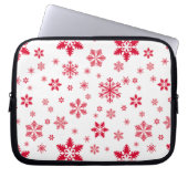 Schneeflockenmuster, Rote Schneeflocken, Schnee, W Laptopschutzhülle (Vorderseite)