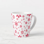 Schneeflockenmuster, Rote Schneeflocken, Schnee, W Milchtasse (Rechte Ecke)