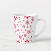 Schneeflockenmuster, Rote Schneeflocken, Schnee, W Milchtasse (Rechts)