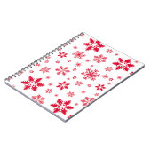 Schneeflockenmuster, Rote Schneeflocken, Schnee, W Notizblock (Linke Seite)