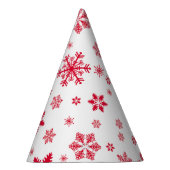 Schneeflockenmuster, Rote Schneeflocken, Schnee, W Partyhütchen (Rechts)