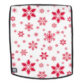 Schneeflockenmuster, Rote Schneeflocken, Schnee, W Rucksack (Abnehmbare Front)