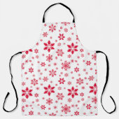 Schneeflockenmuster, Rote Schneeflocken, Schnee, W Schürze (Vorderseite)