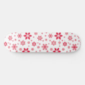 Schneeflockenmuster, Rote Schneeflocken, Schnee, W Skateboard (Horizontal)