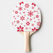 Schneeflockenmuster, Rote Schneeflocken, Schnee, W Tischtennis Schläger (Vorderseite)