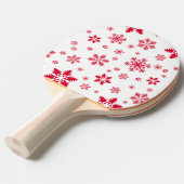 Schneeflockenmuster, Rote Schneeflocken, Schnee, W Tischtennis Schläger (Vorderseite)