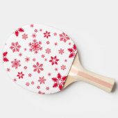 Schneeflockenmuster, Rote Schneeflocken, Schnee, W Tischtennis Schläger (Seitenansicht)