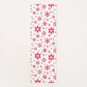 Schneeflockenmuster, Rote Schneeflocken, Schnee, W Yogamatte (Vorderseite)