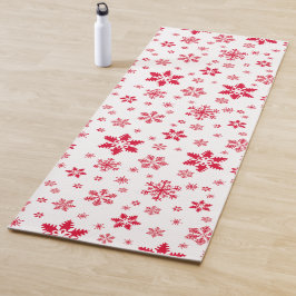 Schneeflockenmuster, Rote Schneeflocken, Schnee, W Yogamatte