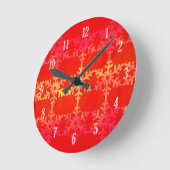 Schneeflockenmuster Runde Wanduhr (Winkel)