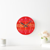 Schneeflockenmuster Runde Wanduhr (Zuhause)