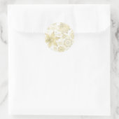 Schneeflockenmuster Runder Aufkleber (Tasche)