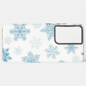 Schneeflockenmuster Samsung Galaxy Hülle (Linke Seite)