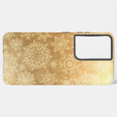 Schneeflockenmuster Samsung Galaxy Hülle (Linke Seite)