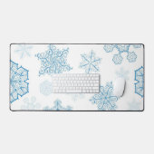 Schneeflockenmuster Schreibtischunterlage (Tastatur & Maus)