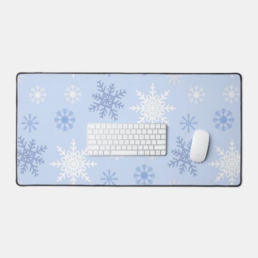 Schneeflockenmuster Schreibtischunterlage (Tastatur & Maus)