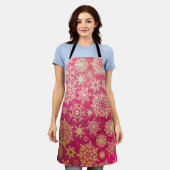 Schneeflockenmuster Schürze (Getragen)