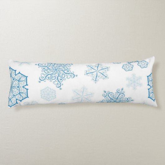 Schneeflockenmuster Seitenschläferkissen (Rückseite)