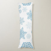 Schneeflockenmuster Seitenschläferkissen (Vorderseite Vertikal)