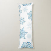 Schneeflockenmuster Seitenschläferkissen (Rückseite (Vertikal))