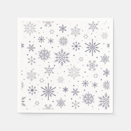 Schneeflockenmuster Serviette (Vorderseite)