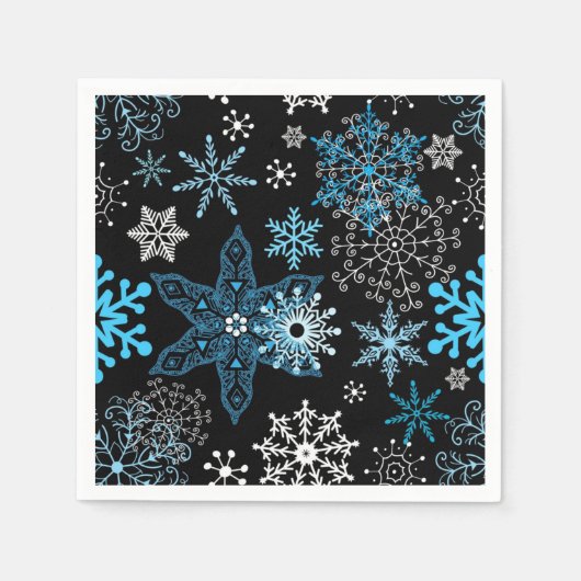 Schneeflockenmuster Serviette (Vorderseite)