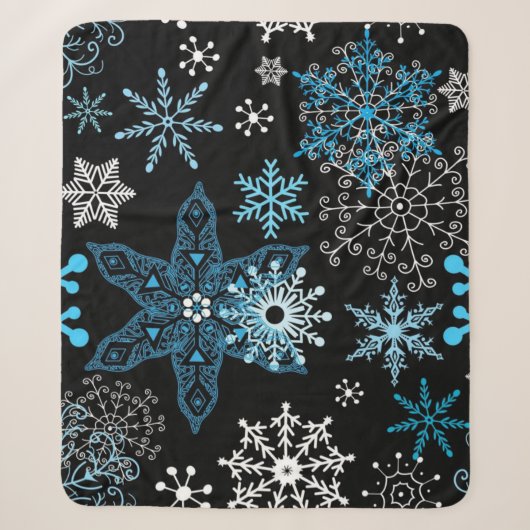 Schneeflockenmuster Sherpadecke (Vorderseite)