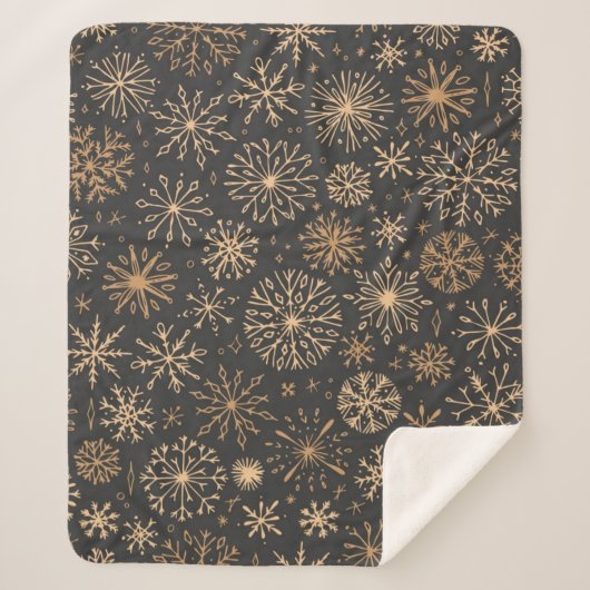 Schneeflockenmuster Sherpadecke (Vorderseite)