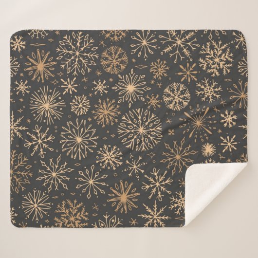 Schneeflockenmuster Sherpadecke (Vorderseite (Horizontal))