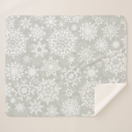 Schneeflockenmuster Sherpadecke (Vorderseite (Horizontal))