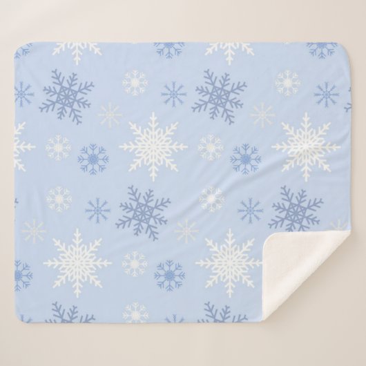 Schneeflockenmuster Sherpadecke (Vorderseite (Horizontal))