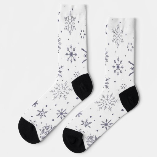 Schneeflockenmuster Socken (Linkes Detail)