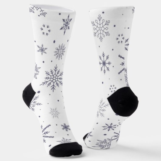 Schneeflockenmuster Socken (Gewinkelt)