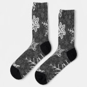 Schneeflockenmuster Socken (Linkes Detail)