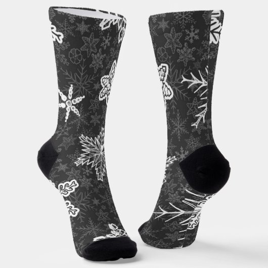 Schneeflockenmuster Socken (Gewinkelt)